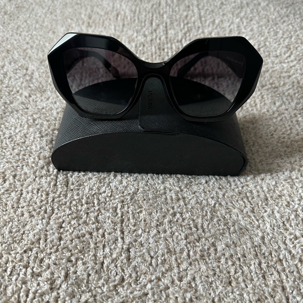Prada Black Geometric Sunglasses